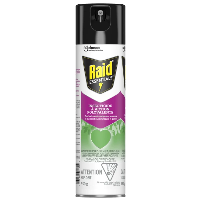 Insecticide à Action Polyvalente Raid Essentials, à Base De Plantes, 350 G 3 Insecticide à Action Polyvalente Raid Essentials, à Base De Plantes, 350 G