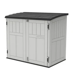 Coffre De Rangement Extérieur De Craftsman, Résine, Blanc Et Noir, 4 Pi L. X 2 Pi L.