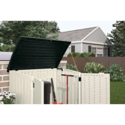 Coffre De Rangement Extérieur De Craftsman, Résine, Blanc Et Noir, 4 Pi L. X 2 Pi L. -Outsunnies Boutique 07805088d L