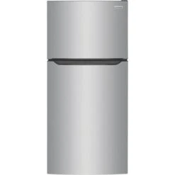Réfrigérateur à Congélateur En Haut Frigidaire, Porte Réversible à Fermeture Automatique, 30 Po, 18 Pi³, Acier Inoxydable