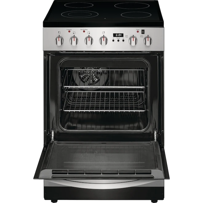 Cuisinière électrique Autoportante De 24 Po Avec Cuisson à Convection De Frigidaire, Acier Inoxydable 4 Cuisinière électrique Autoportante De 24 Po Avec Cuisson à Convection De Frigidaire, Acier Inoxydable – Image 2