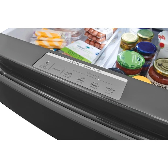 Réfrigérateur Deux Portes à 2 Tiroirs En Acier Inoxydable Noir 21,5 Pi³ Gallery Par Frigidaire 7 Réfrigérateur Deux Portes à 2 Tiroirs En Acier Inoxydable Noir 21,5 Pi³ Gallery Par Frigidaire – Image 5