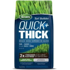 Semences De Gazon Turf Builder Quick + Thick De Scotts, Mélange Soleil Et Ombre, 4 Kg