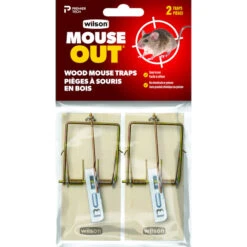 Pièges à Souris Wilson Predator En Bois, 2/pqt