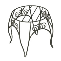 Support De Plantes Rond, Panacea, Acier 8,5 Po X 10 Po Noir