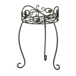 Support De Plantes En Spirale Panacea, Acier 12 Po X 16,5 Po Noir