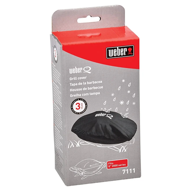 Housse Pour Barbecue Weber Q2000 En Polyester, Noir 5 Housse Pour Barbecue Weber Q2000 En Polyester, Noir – Image 3