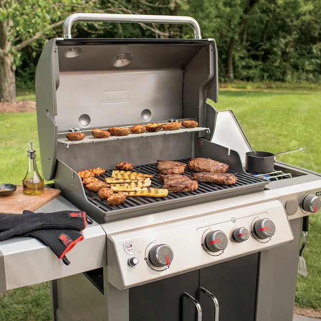 Barbecue Weber Genesis II E-335 Gaz Naturel De 39 000 BTU à 3 Brûleurs, Noir 6 Barbecue Weber Genesis II E-335 Gaz Naturel De 39 000 BTU à 3 Brûleurs, Noir – Image 4