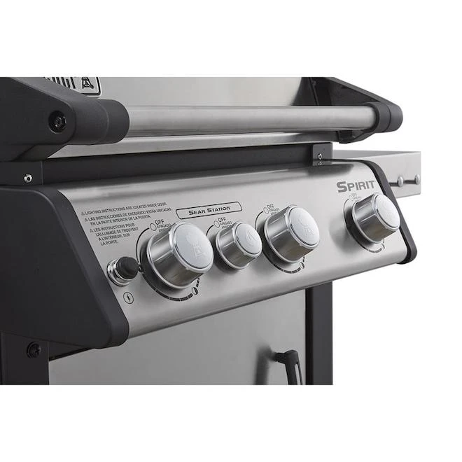 Barbecue Weber Spirit SP-335 Gaz Propane 32000 BTU 3 Brûleurs, Acier Inoxydable 5 Barbecue Weber Spirit SP-335 Gaz Propane 32000 BTU 3 Brûleurs, Acier Inoxydable – Image 3