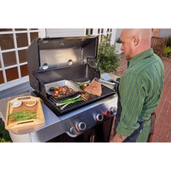 Barbecue Au Gaz Propane Genesis E-325 De Weber à 3 Brûleurs, 39 000 BTU, Noir -Outsunnies Boutique 15895250c L