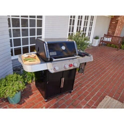 Barbecue Au Gaz Propane Genesis E-325 De Weber à 3 Brûleurs, 39 000 BTU, Noir -Outsunnies Boutique 15895250e L