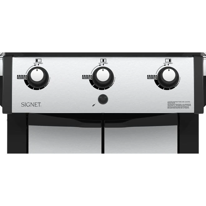 Broil King Barbecue Au Gaz Propane Signet 320, 40000 BTU 3 Brûleurs, Acier Inoxydable 6 Broil King Barbecue Au Gaz Propane Signet 320, 40000 BTU 3 Brûleurs, Acier Inoxydable – Image 4