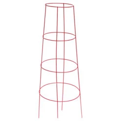 Cage à Tomates Ronde Inversée En Plastique, 48 Po, Rouge