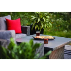 Table Basse Ajustable Dartford Par Allen + Roth, 40 Po X 20 Po, Aluminium, Osier Et Verre, Gris 8 Table Basse Ajustable Dartford Par Allen + Roth, 40 Po X 20 Po, Aluminium, Osier Et Verre, Gris -Outsunnies Boutique 20235115b L