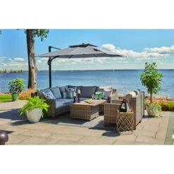 Table à Dîner D'extérieur Castlefield D' Allen + Roth, 39,37 Po X 39,37 Po, Gris Ciment 9 Table à Dîner D'extérieur Castlefield D' Allen + Roth, 39,37 Po X 39,37 Po, Gris Ciment -Outsunnies Boutique 20235178c L