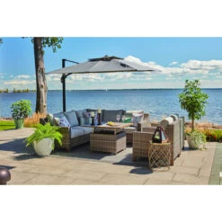 Table à Dîner D'extérieur Castlefield D' Allen + Roth, 39,37 Po X 39,37 Po, Gris Ciment 10 Table à Dîner D'extérieur Castlefield D' Allen + Roth, 39,37 Po X 39,37 Po, Gris Ciment -Outsunnies Boutique 20235178d L