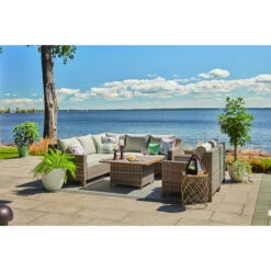 Table à Dîner D'extérieur Castlefield D' Allen + Roth, 39,37 Po X 39,37 Po, Gris Ciment 11 Table à Dîner D'extérieur Castlefield D' Allen + Roth, 39,37 Po X 39,37 Po, Gris Ciment -Outsunnies Boutique 20235178e L