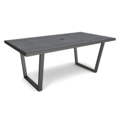 Table à Dîner Rectangulaire Brokking De Allen + Roth En Acier Gris 70 Po