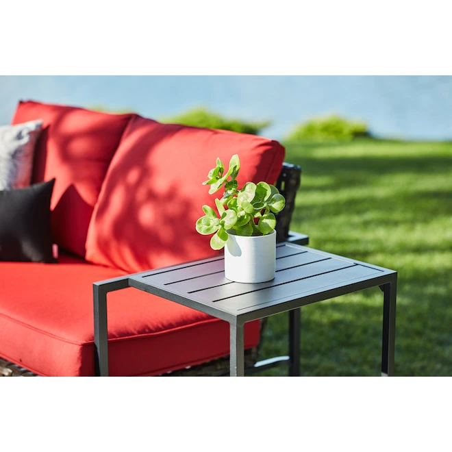 Ensemble De 2 Tables D'appoint D'extérieur Allen + Roth En Acier Noir De 20,08 Po X 26,38 Po 5 Ensemble De 2 Tables D'appoint D'extérieur Allen + Roth En Acier Noir De 20,08 Po X 26,38 Po – Image 3