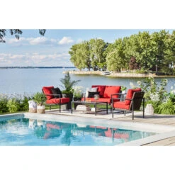 Ensemble De 2 Tables D'appoint D'extérieur Allen + Roth En Acier Noir De 20,08 Po X 26,38 Po 9 Ensemble De 2 Tables D'appoint D'extérieur Allen + Roth En Acier Noir De 20,08 Po X 26,38 Po -Outsunnies Boutique 20235185d L