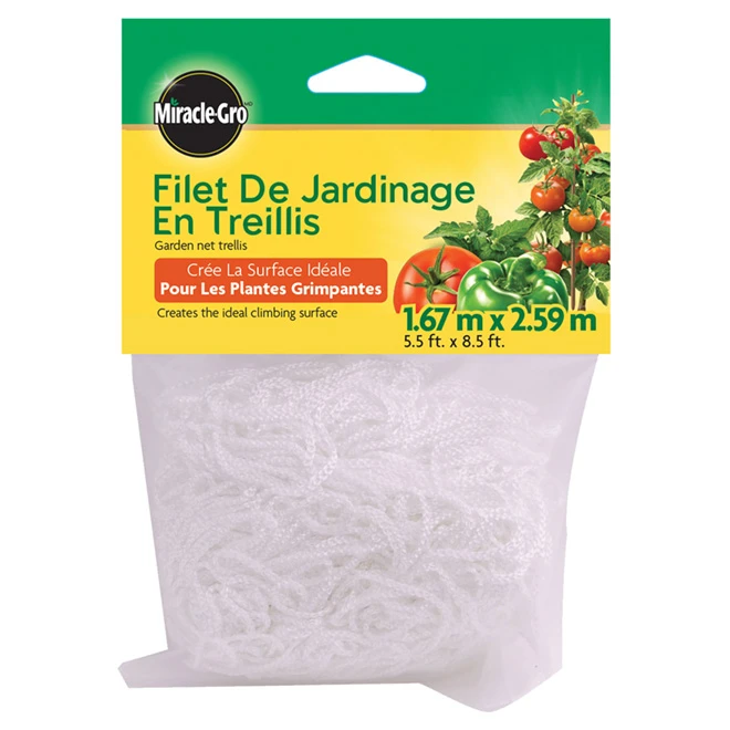 Filet De Jardinage En Treillis Miracle-Gro, 5,5' X 8,5', Blanc 3 Filet De Jardinage En Treillis Miracle-Gro, 5,5' X 8,5', Blanc