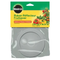 Ruban Réflecteur Fruitsaver Miracle-Gro, 3/4" X 120', Plastique, Argent