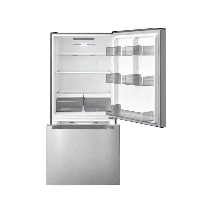 Réfrigérateur à Congélateur Inférieur De 30 Po Par Midea, 18,7 Pi³, Acier Inoxydable, éclairage DEL 6 Réfrigérateur à Congélateur Inférieur De 30 Po Par Midea, 18,7 Pi³, Acier Inoxydable, éclairage DEL – Image 4