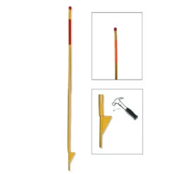 Balise De Rue Flexible Adlée, 78 Po, Acier Et Polyéthylène, Rouge Et Jaune