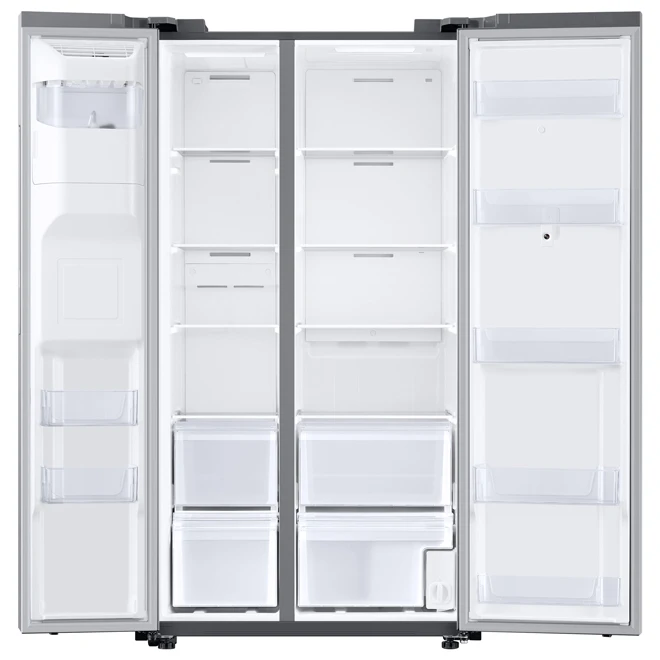 Réfrigérateur Côte-à-côte De Samsung, Profondeur De Comptoir, 21,5 Pi³, FamilyHub(MC), Acier Inoxydable 4 Réfrigérateur Côte-à-côte De Samsung, Profondeur De Comptoir, 21,5 Pi³, FamilyHub(MC), Acier Inoxydable – Image 2