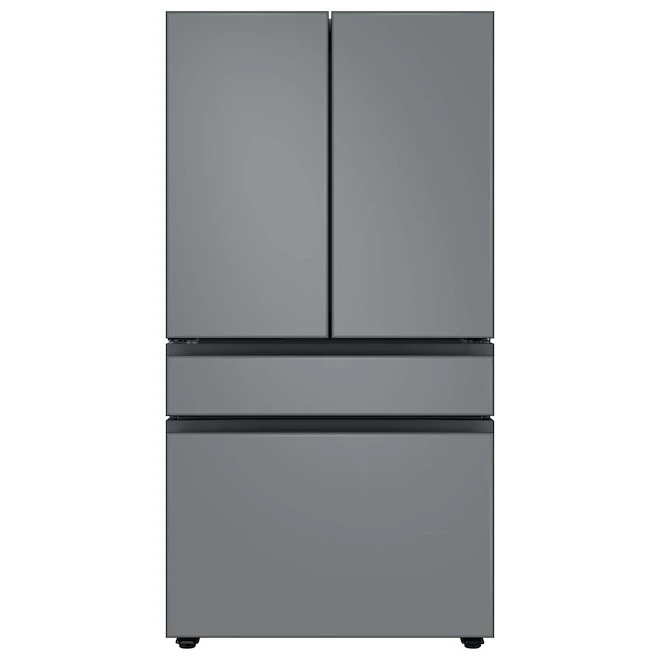 Panneau Inférieur Pour Réfrigérateur à 4 Portes Bespoke Par Samsung, Verre, Gris Mat 6 Panneau Inférieur Pour Réfrigérateur à 4 Portes Bespoke Par Samsung, Verre, Gris Mat – Image 4