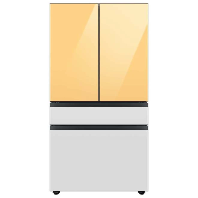 Panneau Supérieur Pour Réfrigérateur 4 Portes Bespoke De Samsung, Verre, Jaune Soleil Levant, 17,63 X 35,5 X 0,75 Po 5 Panneau Supérieur Pour Réfrigérateur 4 Portes Bespoke De Samsung, Verre, Jaune Soleil Levant, 17,63 X 35,5 X 0,75 Po – Image 3