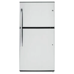 Réfrigérateur à Congélateur En Haut GE, 33 Po, 21,2 Pi³, Inox
