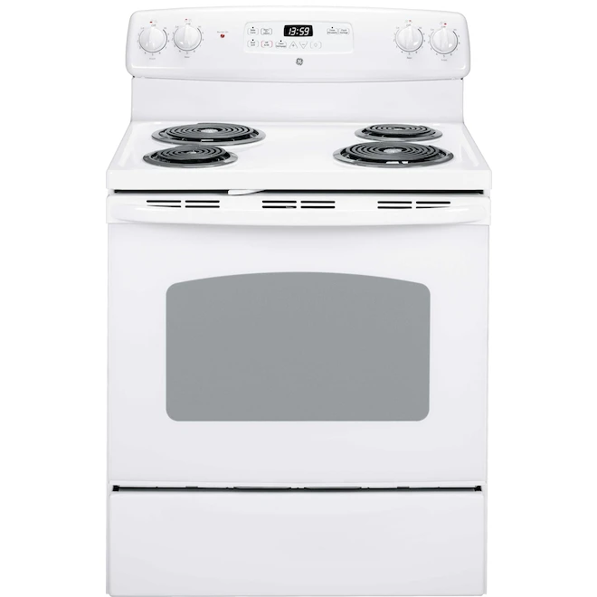 Cuisinière électrique Autonettoyante De GE, 30 Po, 5 Pi³, Technologie SensiTemp, Blanc 3 Cuisinière électrique Autonettoyante De GE, 30 Po, 5 Pi³, Technologie SensiTemp, Blanc