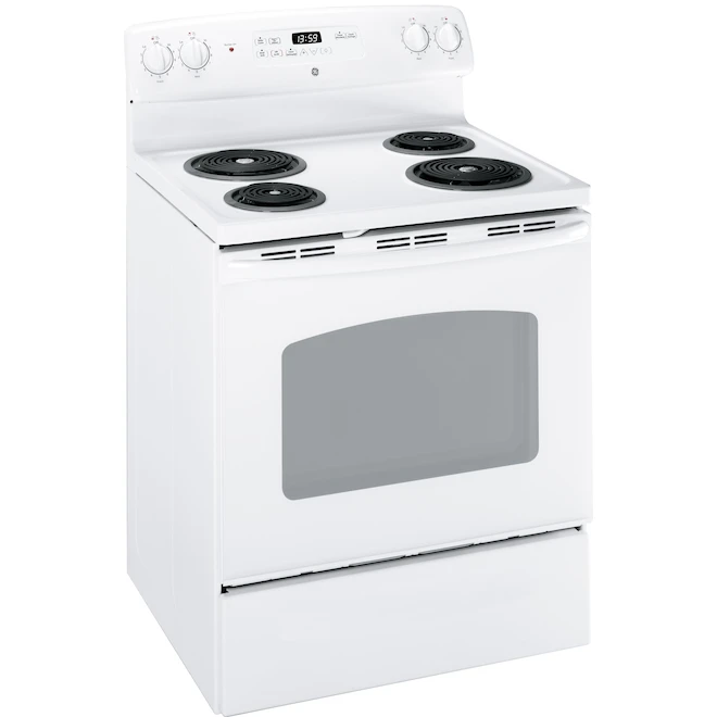 Cuisinière électrique Autonettoyante De GE, 30 Po, 5 Pi³, Technologie SensiTemp, Blanc 4 Cuisinière électrique Autonettoyante De GE, 30 Po, 5 Pi³, Technologie SensiTemp, Blanc – Image 2