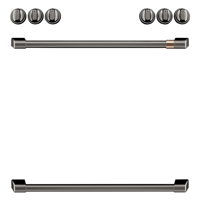 Boutons Et Poignées, Cuisinière GE Café(MD), Noir Brossé 3 Boutons Et Poignées, Cuisinière GE Café(MD), Noir Brossé