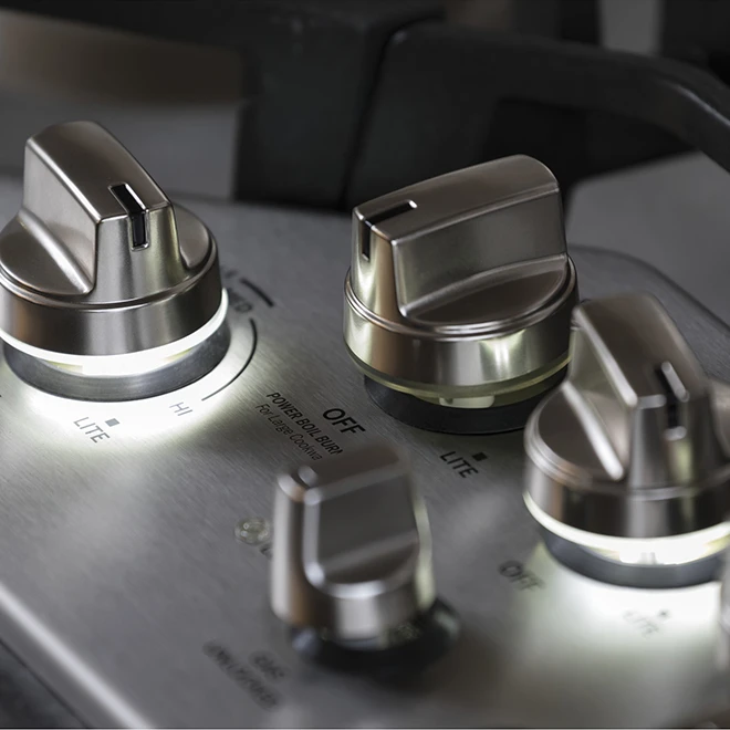 Surface De Cuisson Au Gaz GE Profile, 5 Brûleurs, 36 Po, 18 000 BTU, Acier Inoxydable 4 Surface De Cuisson Au Gaz GE Profile, 5 Brûleurs, 36 Po, 18 000 BTU, Acier Inoxydable – Image 2