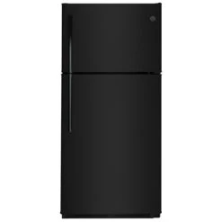 Réfrigérateur à Congélateur Supérieur GE, 30 Po, 18 Pi³, Noir