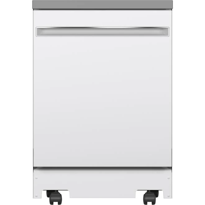 Lave-vaisselle Portatif Avec Cuve En Acier Inoxydable GE 24 Po, Blanc 3 Lave-vaisselle Portatif Avec Cuve En Acier Inoxydable GE 24 Po, Blanc