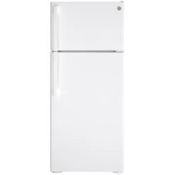 Réfrigérateur à Congélateur Supérieur GE Blanc De 17,5 Pi³ à Ouverture Droite