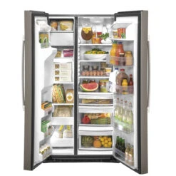 Réfrigérateur Côte-à-côte GE Ardoise De 21,8 Pi³ à Profondeur Comptoir Avec Machine à Glaçons -Outsunnies Boutique 23085859c L