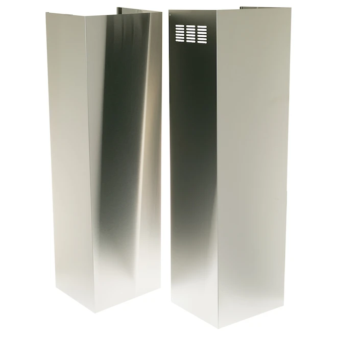 Trousse De Cache-conduit Pour Plafond De 14 Pieds GE, Acier Inoxydable 3 Trousse De Cache-conduit Pour Plafond De 14 Pieds GE, Acier Inoxydable