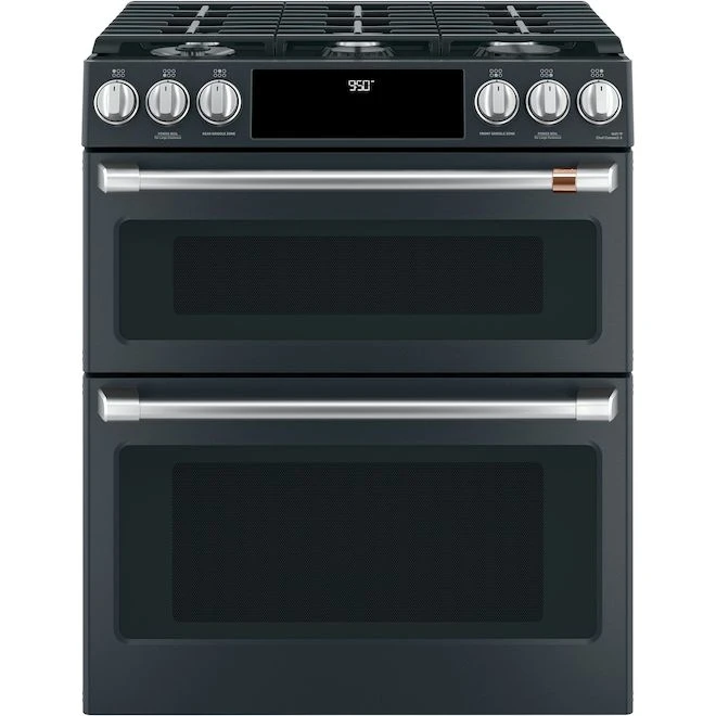 Cuisinière Commerciale Biénergie Encastrable De 30 Po Café, Friteuse à Air Sans Préchauffage, Noir Mat, Deux Fours 3 Cuisinière Commerciale Biénergie Encastrable De 30 Po Café, Friteuse à Air Sans Préchauffage, Noir Mat, Deux Fours