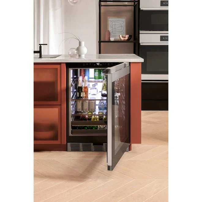 Refroidisseur De Boissons à Verre Platine 5,1 Pi³ En Acier Inoxydable Café, 14 Bouteilles/126 Canettes 7 Refroidisseur De Boissons à Verre Platine 5,1 Pi³ En Acier Inoxydable Café, 14 Bouteilles/126 Canettes – Image 5