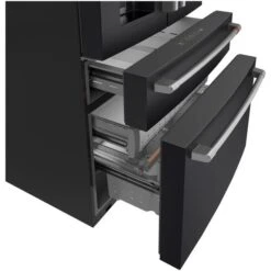 Réfrigérateur Deux Portes à 2 Tiroirs Et Congélateur Inférieur Noir Mat 36 Po Café, Distributeur Externe D'eau Filtrée 9 Réfrigérateur Deux Portes à 2 Tiroirs Et Congélateur Inférieur Noir Mat 36 Po Café, Distributeur Externe D'eau Filtrée -Outsunnies Boutique 23086133c L