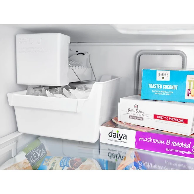 Réfrigérateur à Congélateur Supérieur De Whirlpool, 30 Po, 2 Bacs à Humidité Contrôlée - 18,2 Pi³, Blanc 7 Réfrigérateur à Congélateur Supérieur De Whirlpool, 30 Po, 2 Bacs à Humidité Contrôlée - 18,2 Pi³, Blanc – Image 5