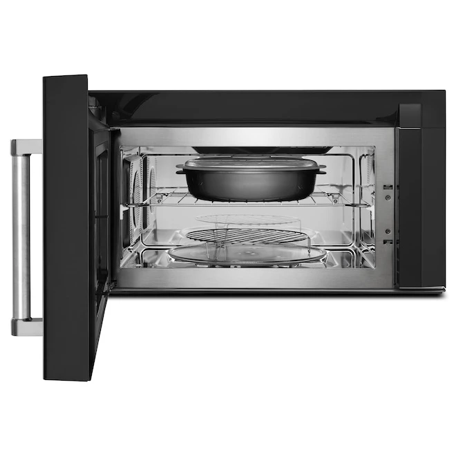 Four à Micro-ondes à Convection Avec Hotte Intégrée KitchenAid, 1000 W, 1,9 Pi³, Acier Inoxydable Noir 4 Four à Micro-ondes à Convection Avec Hotte Intégrée KitchenAid, 1000 W, 1,9 Pi³, Acier Inoxydable Noir – Image 2