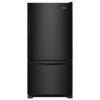 Réfrigérateur à Congélateur En Bas Whirlpool Avec Machine à Glace Intégrée, 33 Po, 22 Pi³, Noir
