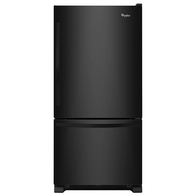 Réfrigérateur à Congélateur En Bas Whirlpool Avec Machine à Glace Intégrée, 33 Po, 22 Pi³, Noir 3 Réfrigérateur à Congélateur En Bas Whirlpool Avec Machine à Glace Intégrée, 33 Po, 22 Pi³, Noir