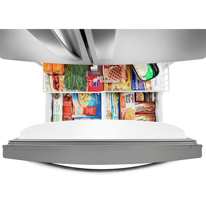 Réfrigérateur à Portes Françaises Whirlpool Avec Accu-Chill, 33 Po, 22 Pi³, Acier Inoxydable 5 Réfrigérateur à Portes Françaises Whirlpool Avec Accu-Chill, 33 Po, 22 Pi³, Acier Inoxydable – Image 3