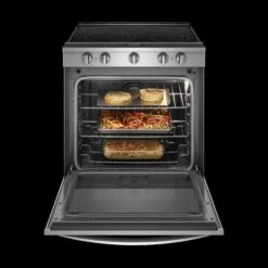 Cuisinière électrique à Convection Encastrable Whirlpool, élément FlexHeat, 6,4 Pi³, 30 Po, Acier Inoxydable -Outsunnies Boutique 30005578e L